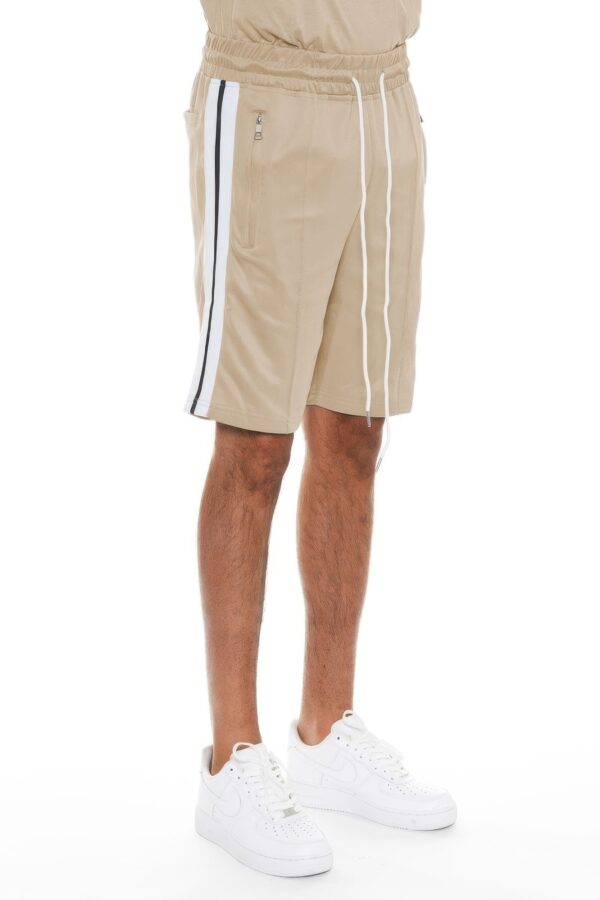 Striped Tape Men’s Shorts – Elastic Waist & Drawstring