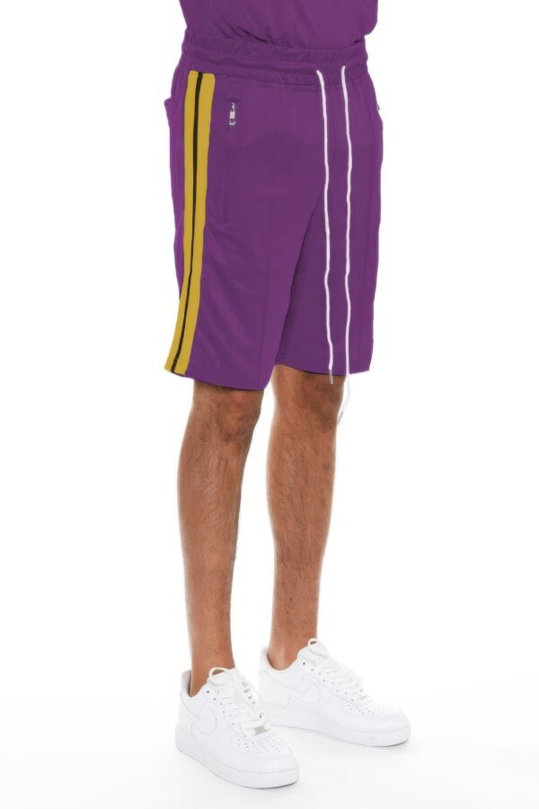 Striped Tape Men’s Shorts – Elastic Waist & Drawstring