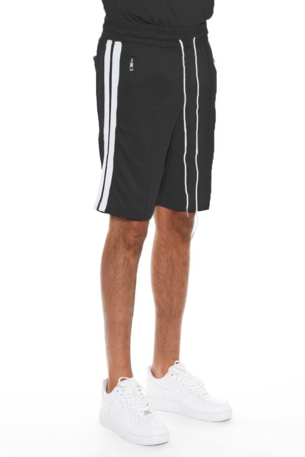 Striped Tape Men’s Shorts – Elastic Waist & Drawstring