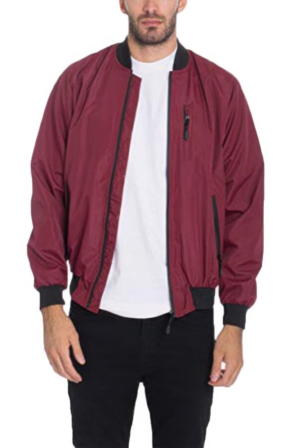 Men’s Lightweight Windbreaker Jacket – Contrast Trim