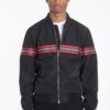 Men’s Woven-Taped Bomber Jacket – Color-Tape Chest