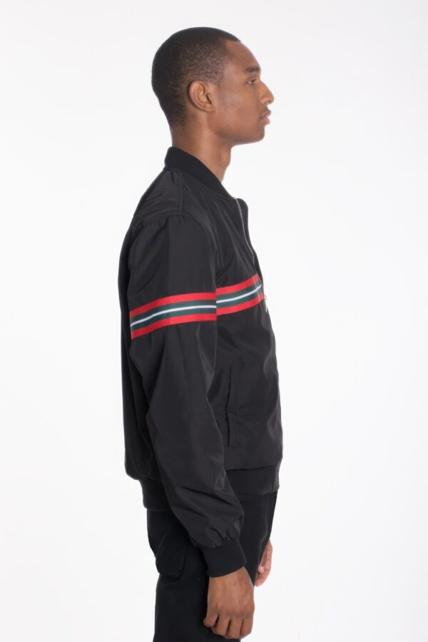 Men’s Woven-Taped Bomber Jacket – Color-Tape Chest