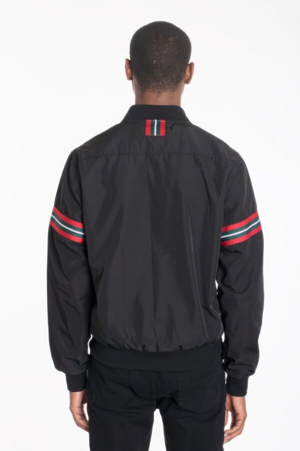 Men’s Woven-Taped Bomber Jacket – Color-Tape Chest