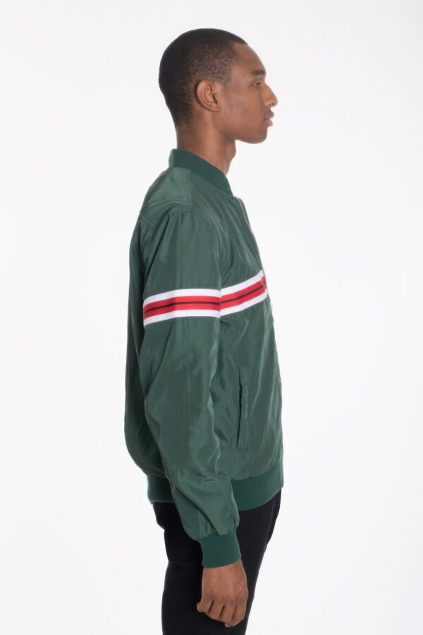 Men’s Woven-Taped Bomber Jacket – Color-Tape Chest