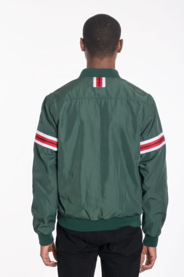 Men’s Woven-Taped Bomber Jacket – Color-Tape Chest
