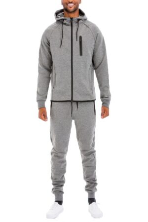 Men’s Full-Zip Sweat Set – Cuffed Ankles