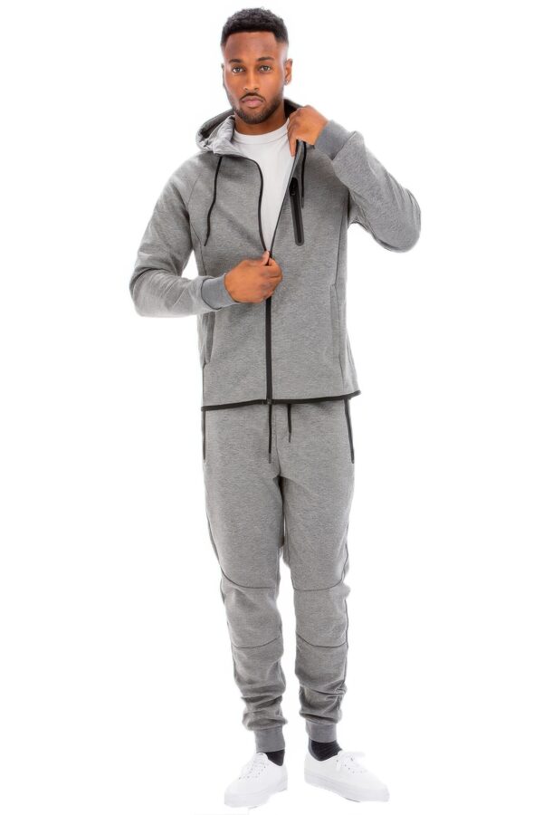 Men’s Full-Zip Sweat Set – Cuffed Ankles