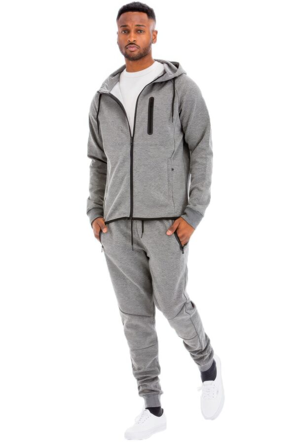 Men’s Full-Zip Sweat Set – Cuffed Ankles