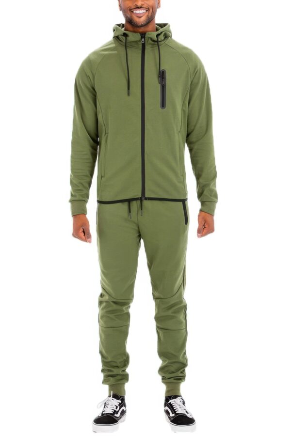 Men’s Full-Zip Sweat Set – Cuffed Ankles