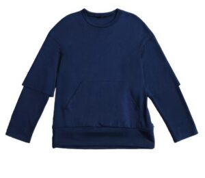 Men’s Double-Layer Pullover Sweatshirt – Oversized Fit