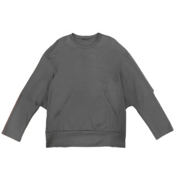 Men’s Double-Layer Pullover Sweatshirt – Oversized Fit