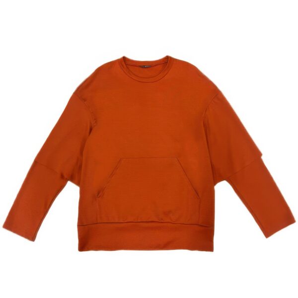 Men’s Double-Layer Pullover Sweatshirt – Oversized Fit