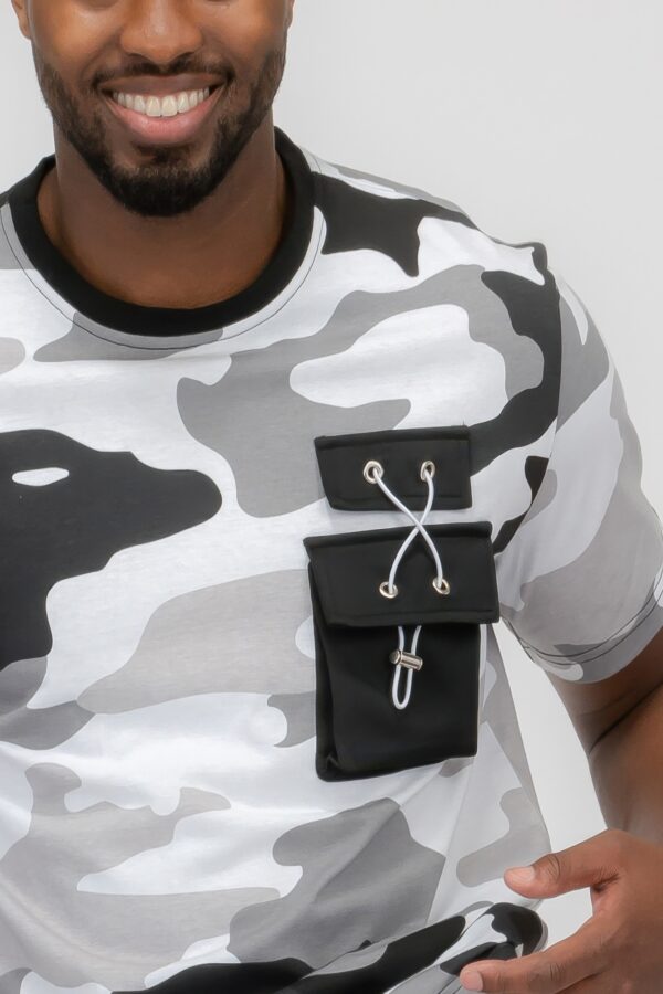 Men’s Full Camo Short Sleeve T-Shirt with Chest Pocket