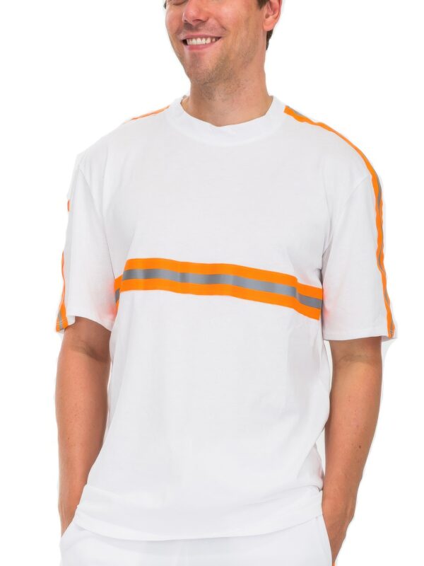 Reflective Cotton T-Shirt with Tape Detail