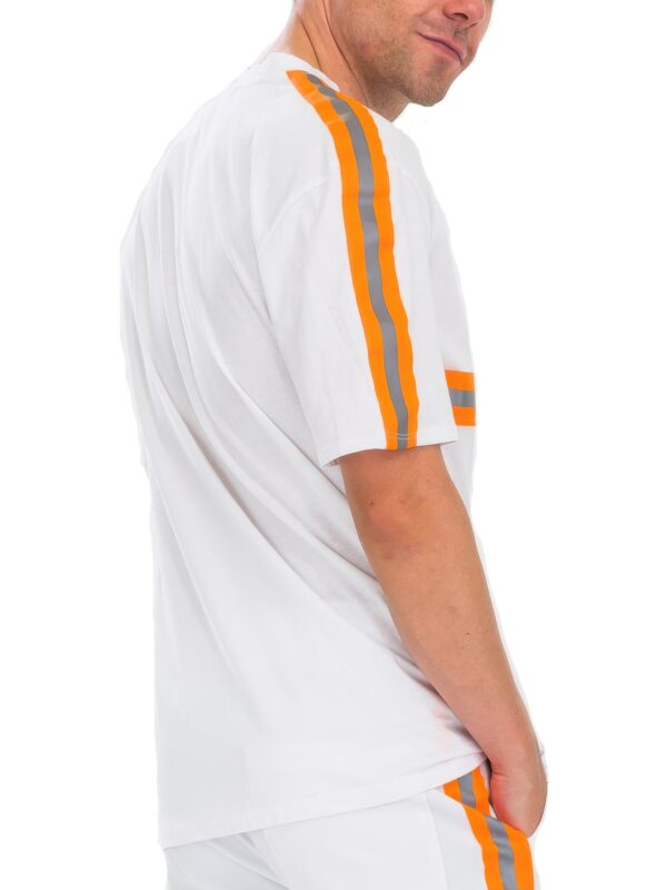Reflective Cotton T-Shirt with Tape Detail