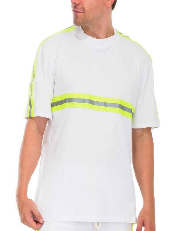 Reflective Cotton T-Shirt with Tape Detail