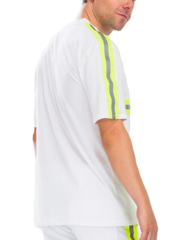 Reflective Cotton T-Shirt with Tape Detail