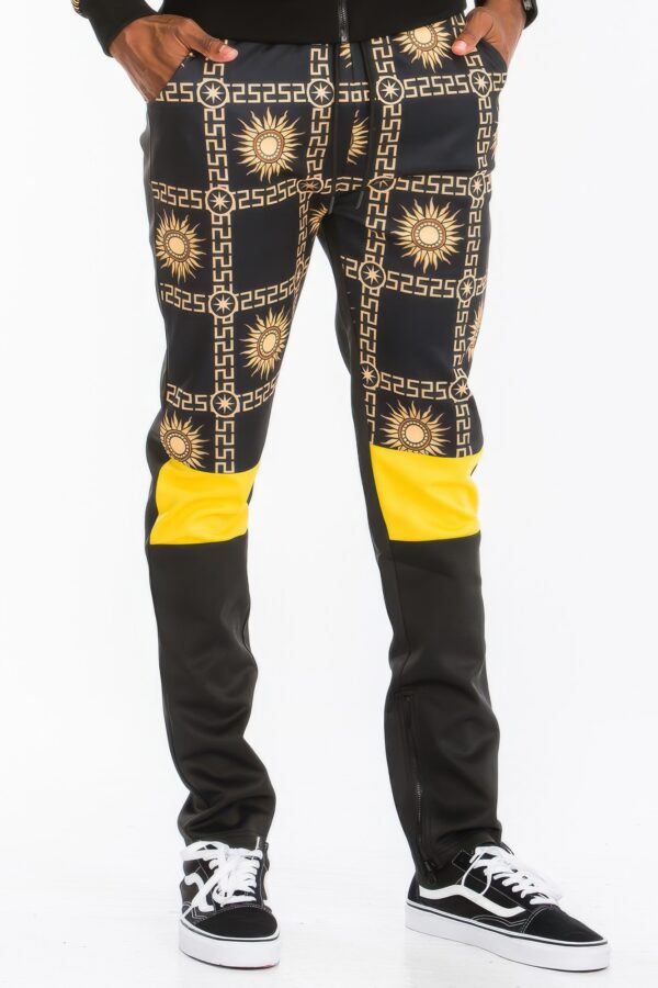 Printed Hooded Track Set – Black