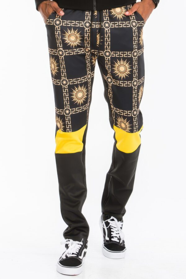 Printed Hooded Track Set – Black