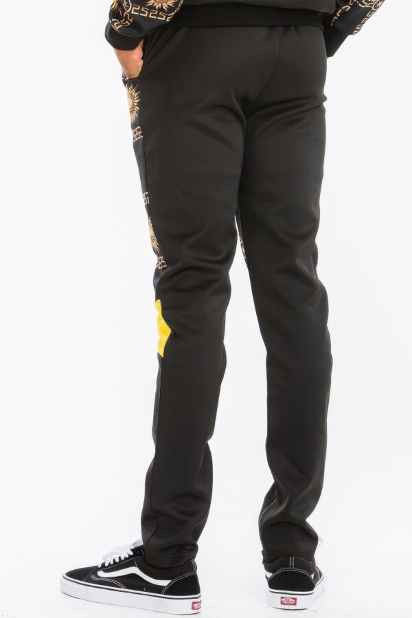 Printed Hooded Track Set – Black