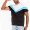 Men’s Color Block T-Shirt – 100% Cotton Crew Neck