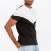 Men’s Color Block T-Shirt – 100% Cotton Crew Neck