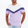 Men’s Color Block T-Shirt – 100% Cotton Crew Neck
