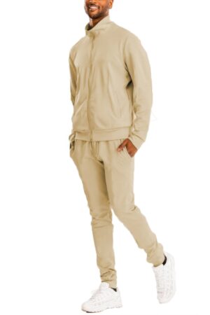 Full-Zip Track Jacket Set with Ankle Zippers