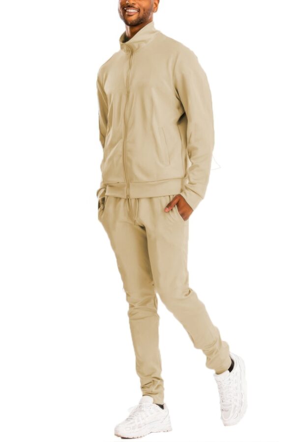 Full-Zip Track Jacket Set with Ankle Zippers