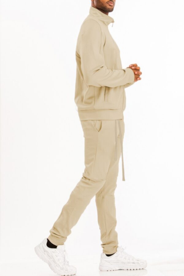 Full-Zip Track Jacket Set with Ankle Zippers
