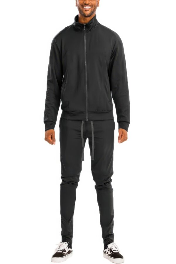 Full-Zip Track Jacket Set with Ankle Zippers