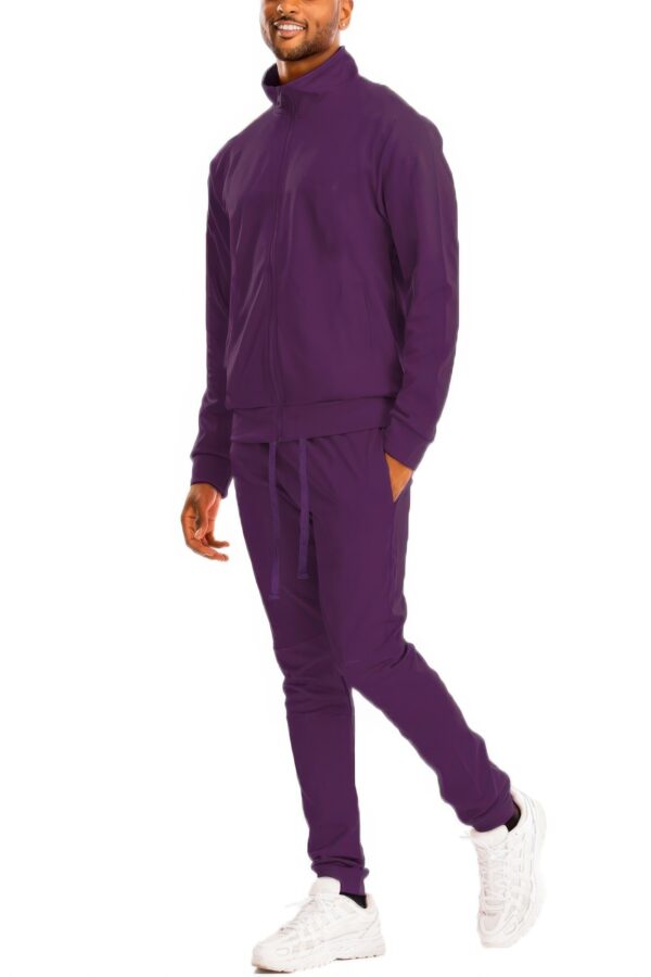 Full-Zip Track Jacket Set with Ankle Zippers