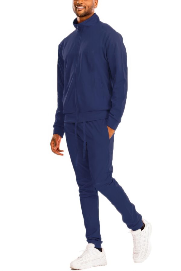 Full-Zip Track Jacket Set with Ankle Zippers