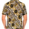 Men’s Printed Button-Down Shirt – Cuban Collar, Multi-Color