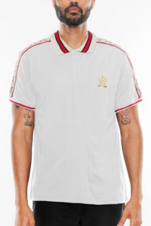 Version Couture Polo Button-Down with Zipper & Contrast Trim