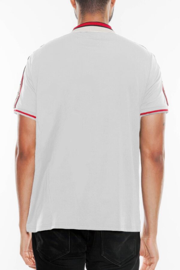 Version Couture Polo Button-Down with Zipper & Contrast Trim