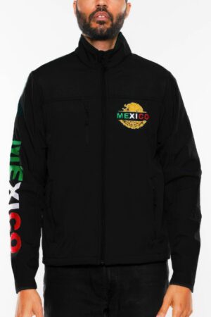 Mexico Embroidered Soft Shell Jacket – Fleece-Lined