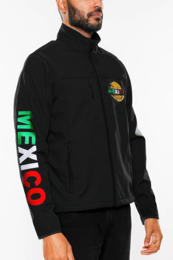 Mexico Embroidered Soft Shell Jacket – Fleece-Lined