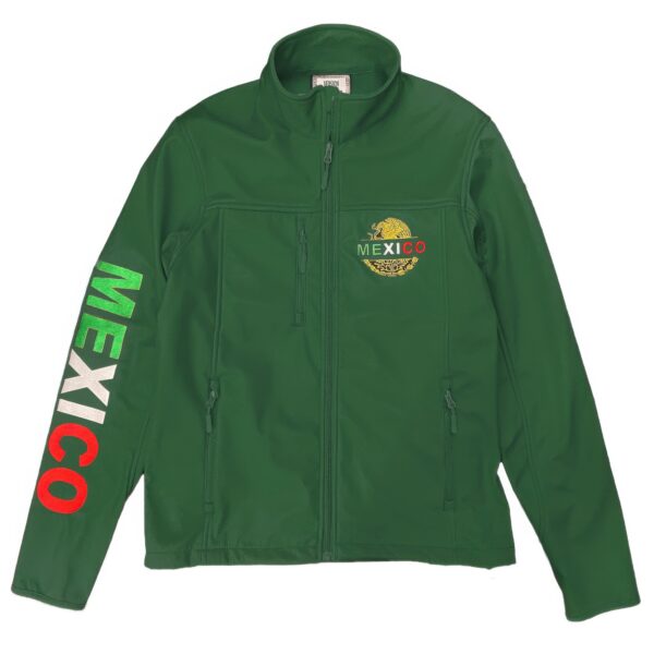 Mexico Embroidered Soft Shell Jacket – Fleece-Lined