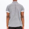 Men’s Short Sleeve Solid Shirt with Faux Pocket – Black, Blue