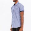 Men’s Short Sleeve Solid Shirt with Faux Pocket – Black, Blue