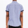 Men’s Short Sleeve Solid Shirt with Faux Pocket – Black, Blue