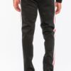 Printed Polyester Track Set with Ankle Zippers – Black