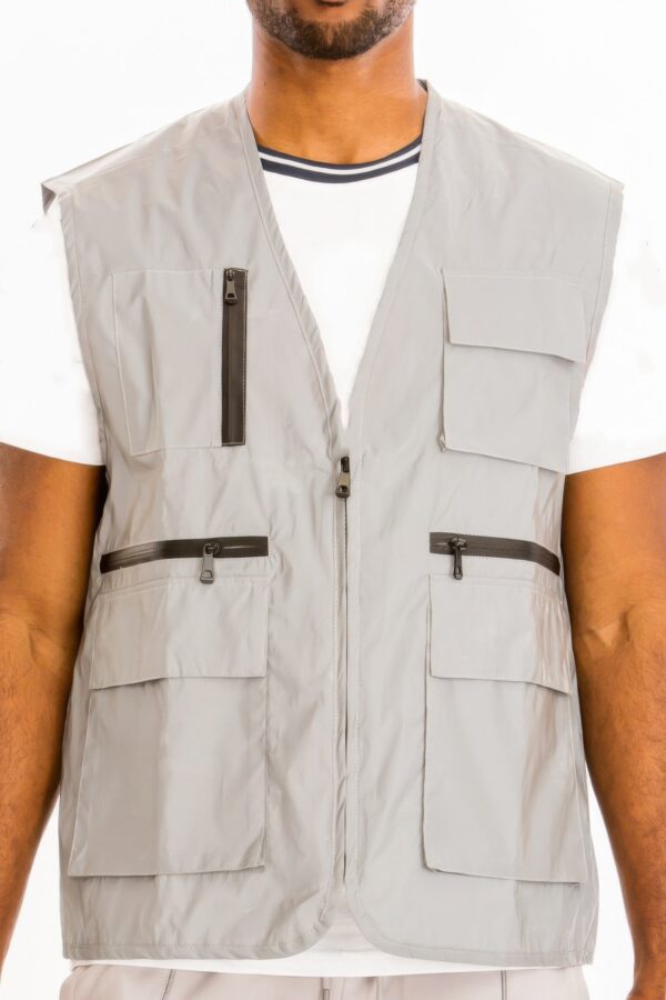Reflective Utility Vest with Utility Pockets – Reflective White
