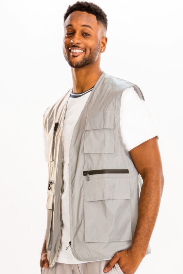 Reflective Utility Vest with Utility Pockets – Reflective White