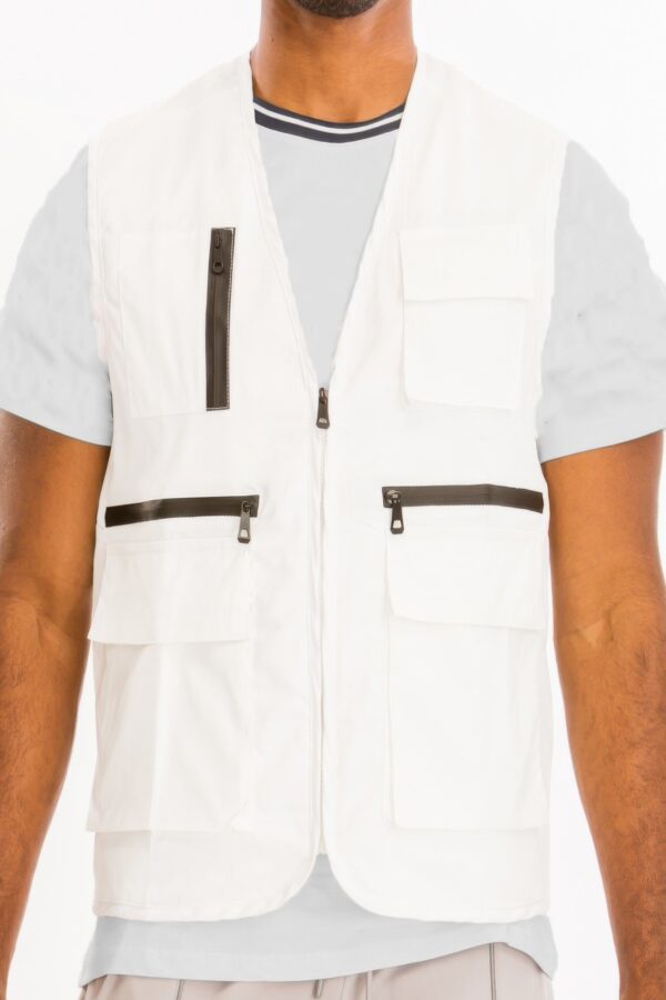 Reflective Utility Vest with Utility Pockets – Reflective White