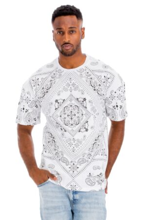 Bandana-Print Allover Cotton T-Shirt
