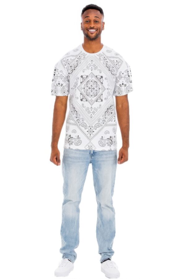 Bandana-Print Allover Cotton T-Shirt