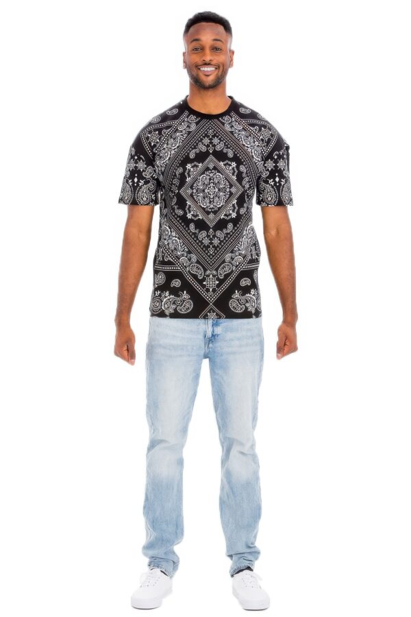 Bandana-Print Allover Cotton T-Shirt