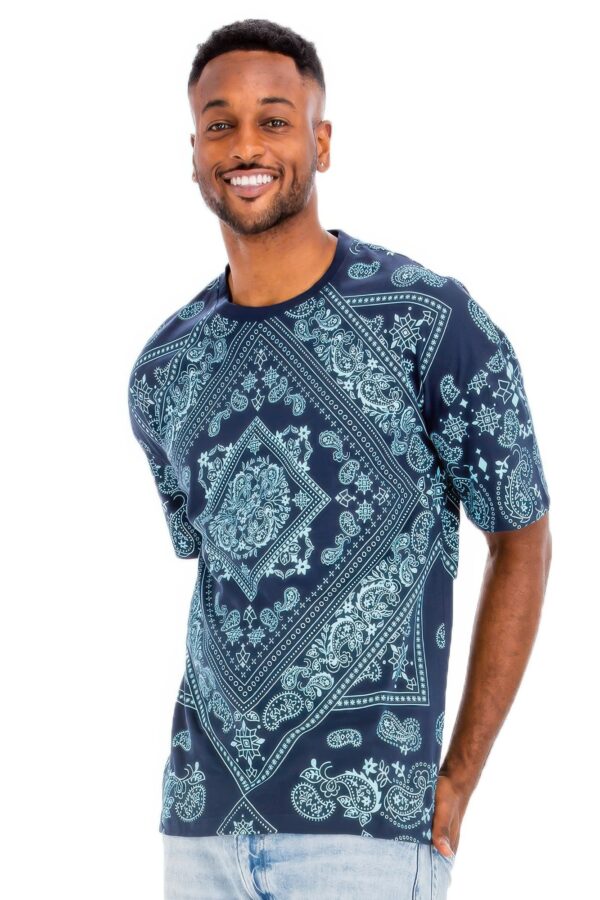 Bandana-Print Allover Cotton T-Shirt